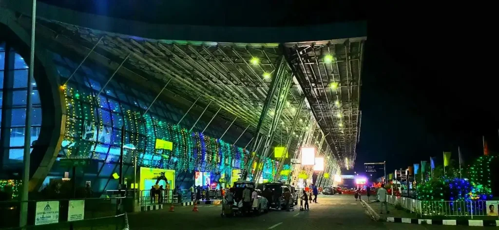 night image of trivandrum international airport